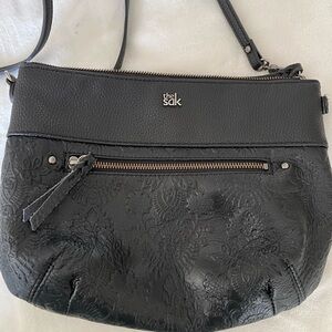 The Sak Black Floral Embossed Women's Bag